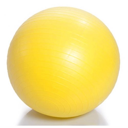 Гимнастический мяч, с ABS с насосом, 55 см (жёлтый)