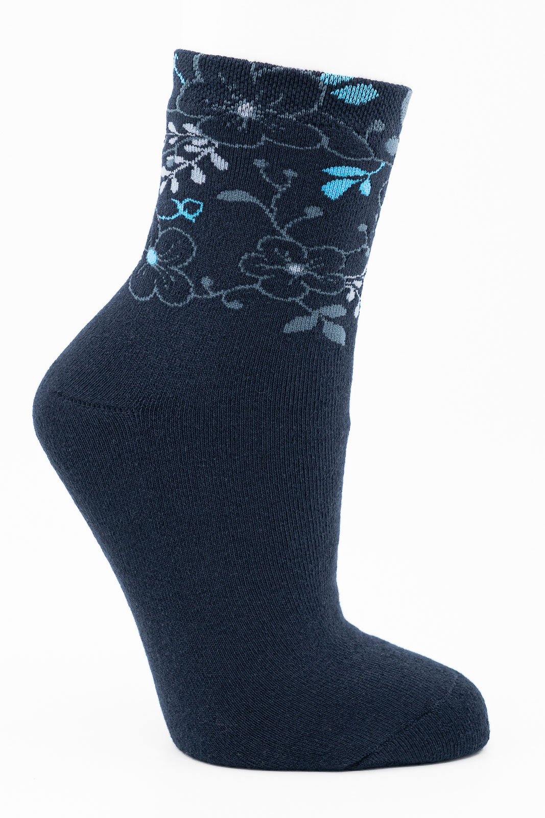 Зимние махровые носки Гамма С511 Цветы