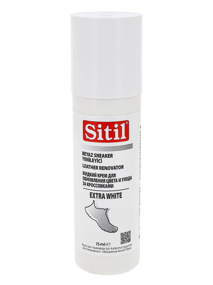 Жидкий крем Sitil Leather Renovator Extra White 75 ml для гладкой кожи, белый