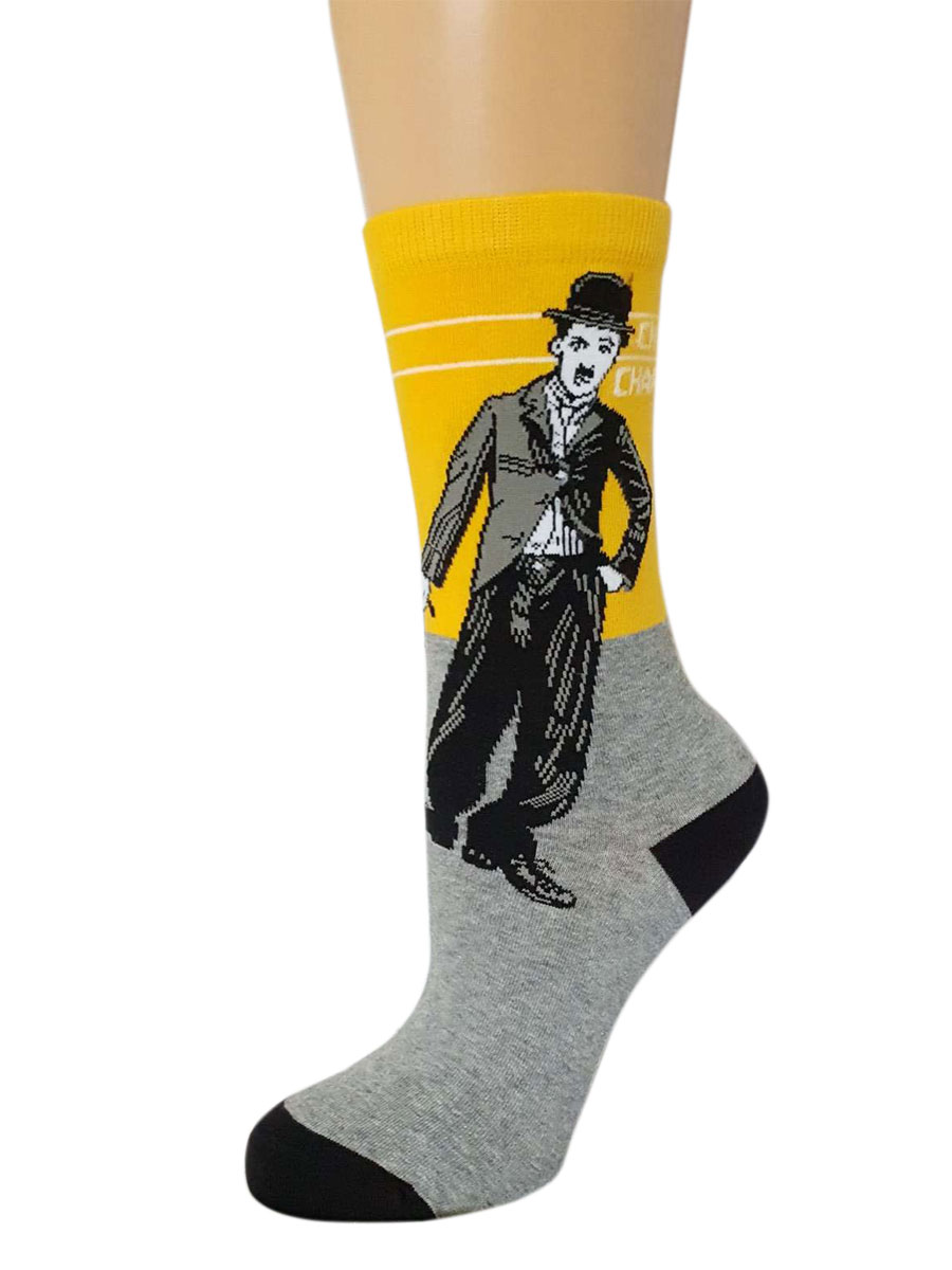 Носки "Чаплин" на желтом