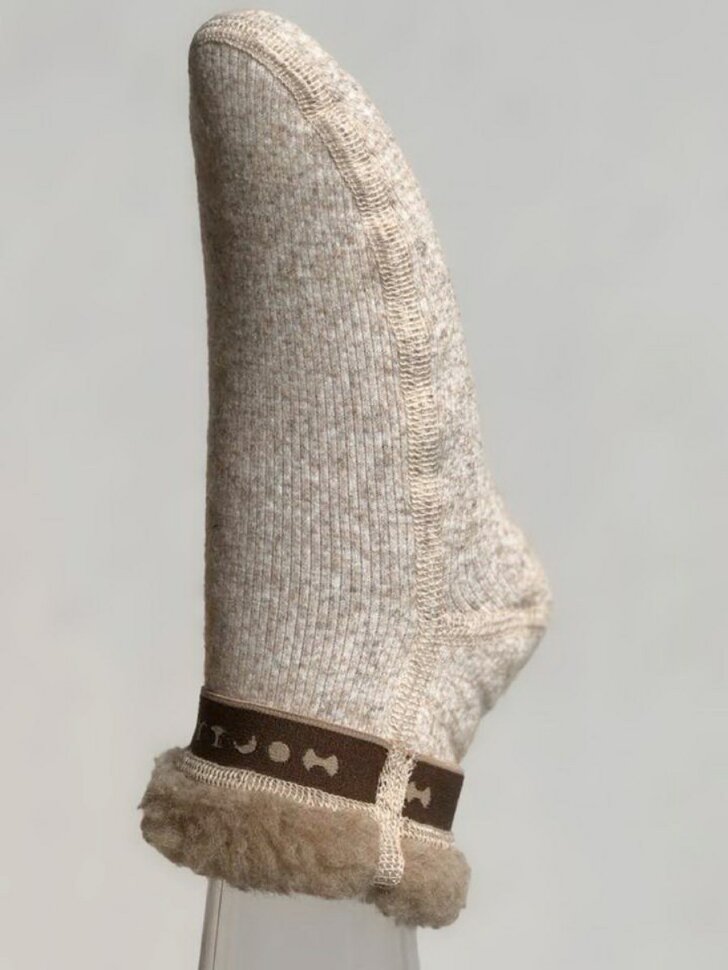 Носки из овечьей шерсти с резинкой и плоским швом