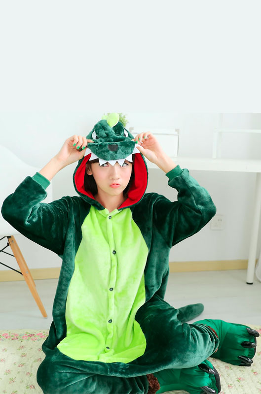 Кигуруми Зеленый Динозавр