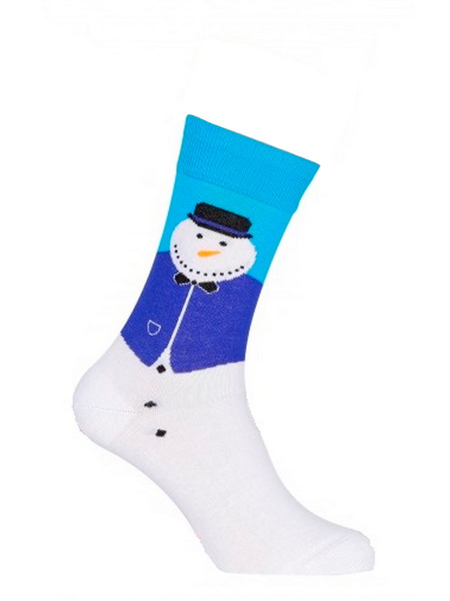 Новогодние мужские носки "Снеговики"