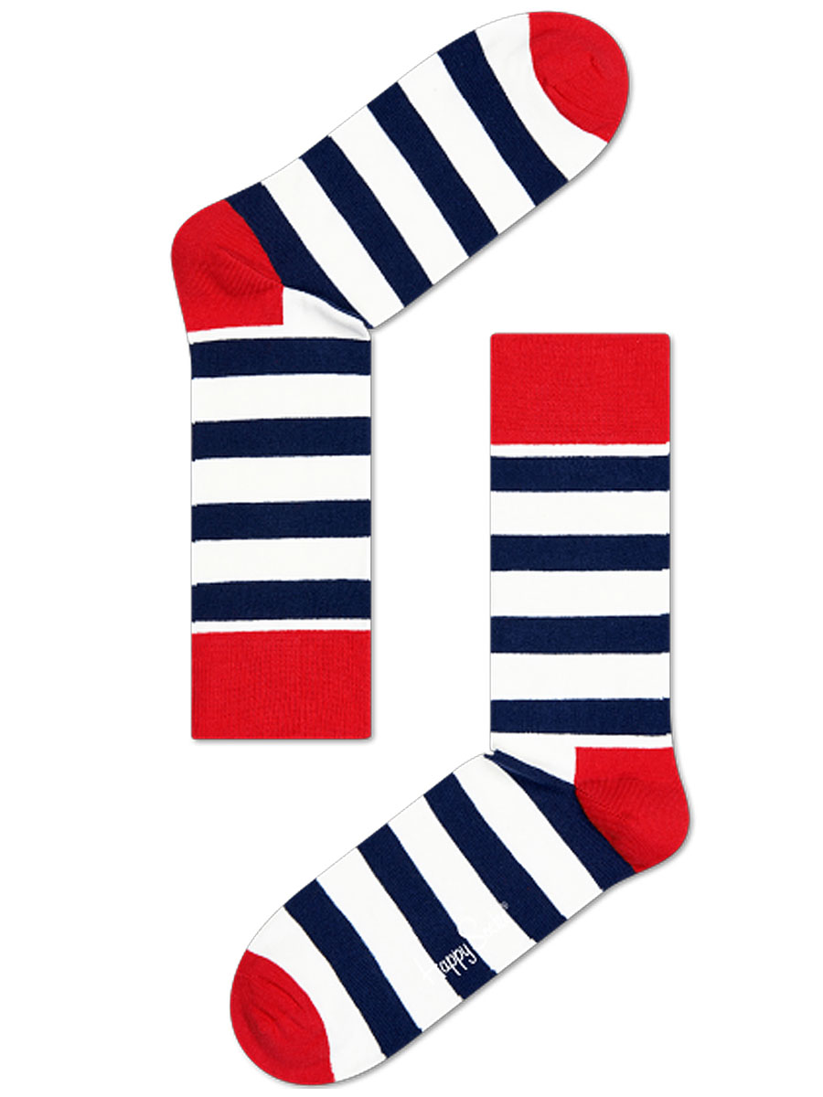 Набор носков Happy Socks Бело-сине-красный
