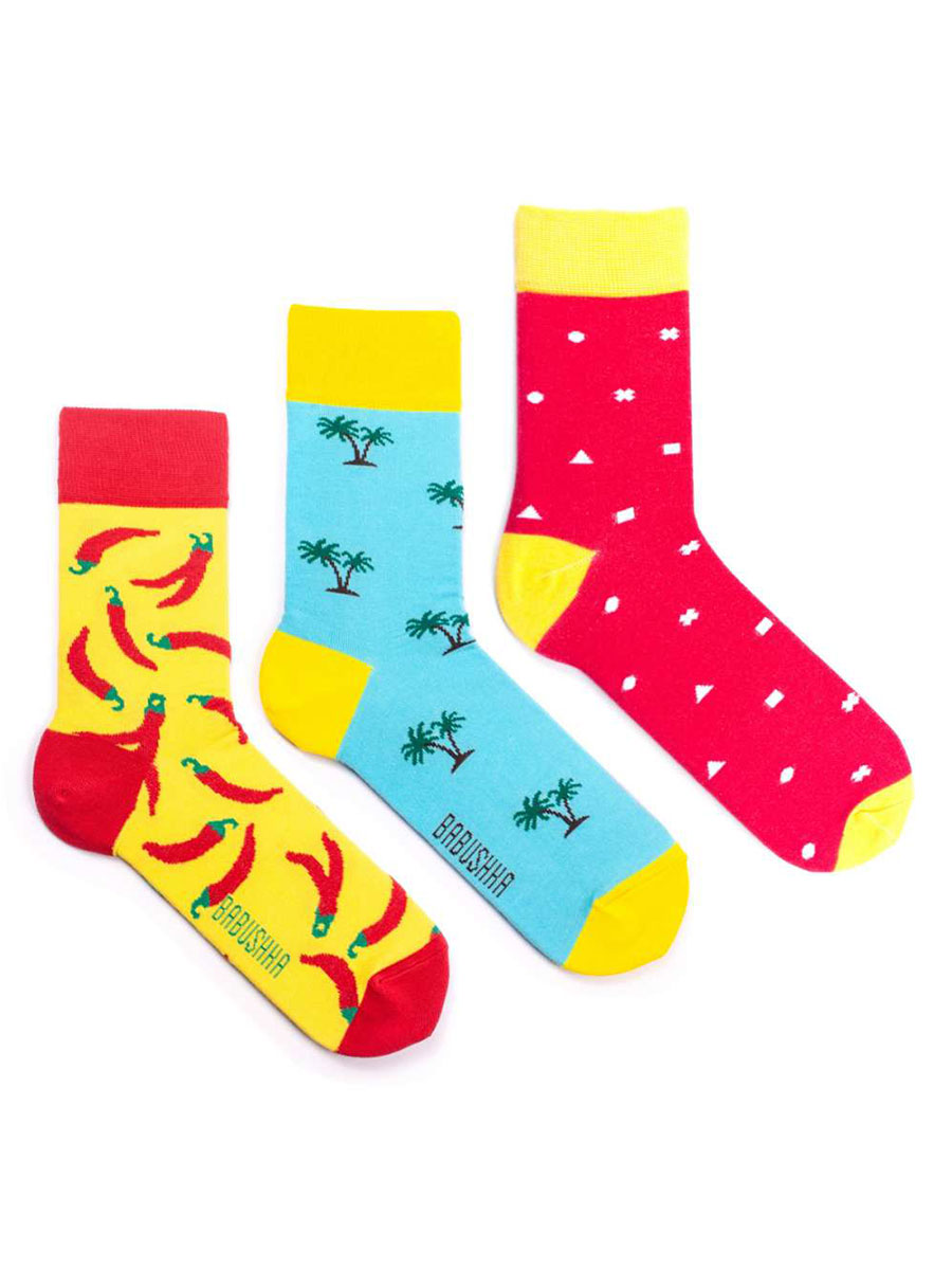 Набор цветных носков "Babushka" 3 пары
