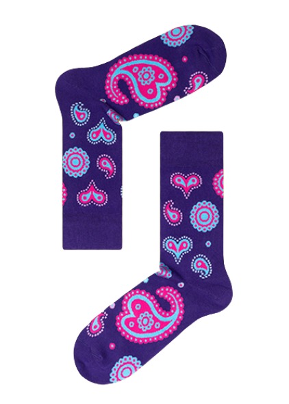 Носки "Индийские огурцы" фиолетовые