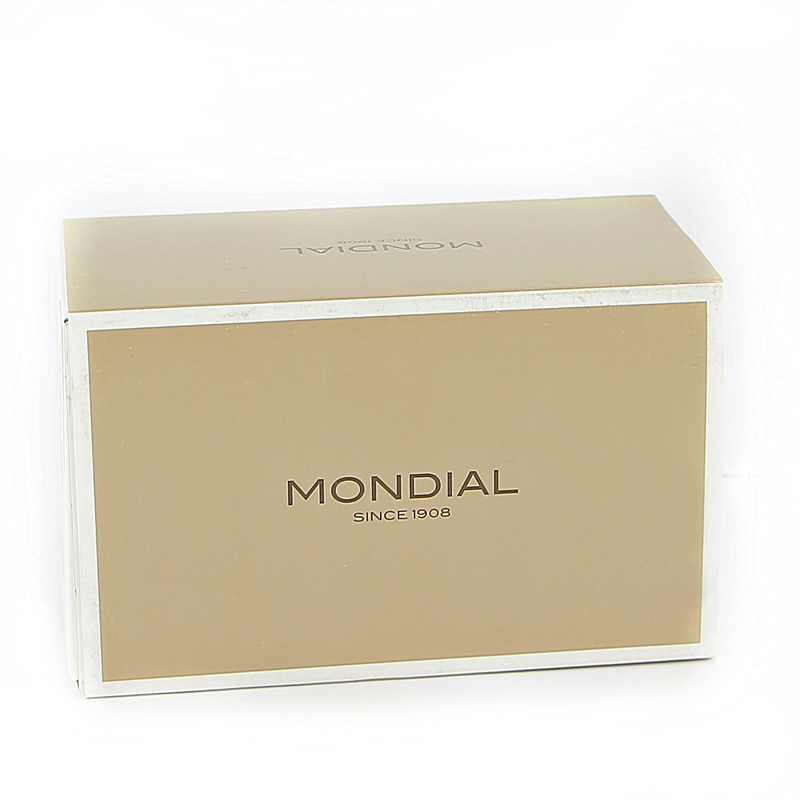 Бритвенный набор Mondial: станок, помазок, чаша, подставка.