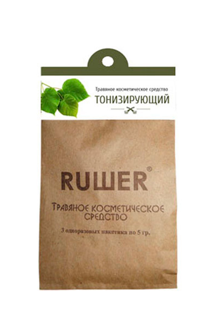 RUШER Травяное косметическое средство для ванн "Тонизирующий" 3ф/пакета по 5г