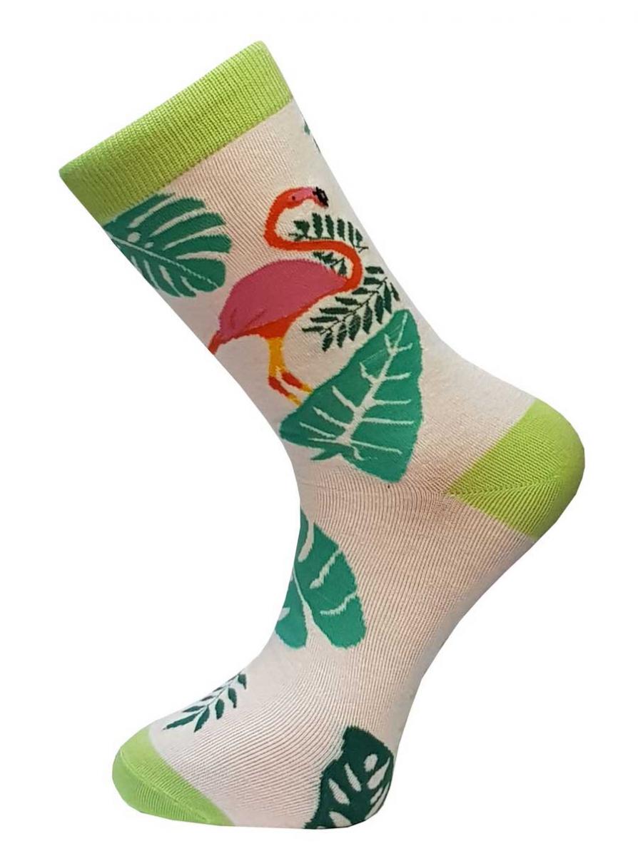 Носки "Фламинго в тропиках"