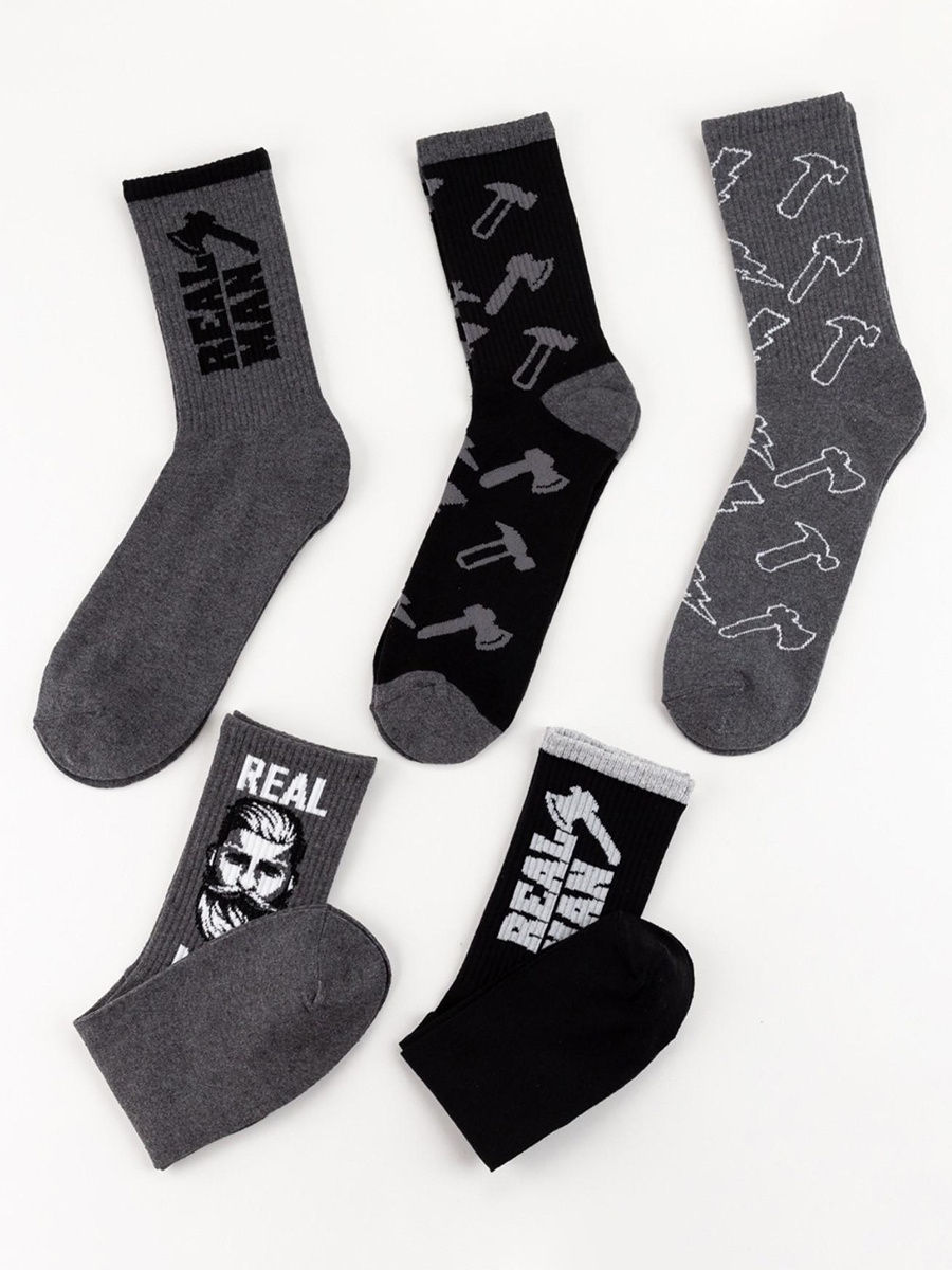 Набор 5 пар мужских носков KAFTAN "Real man"